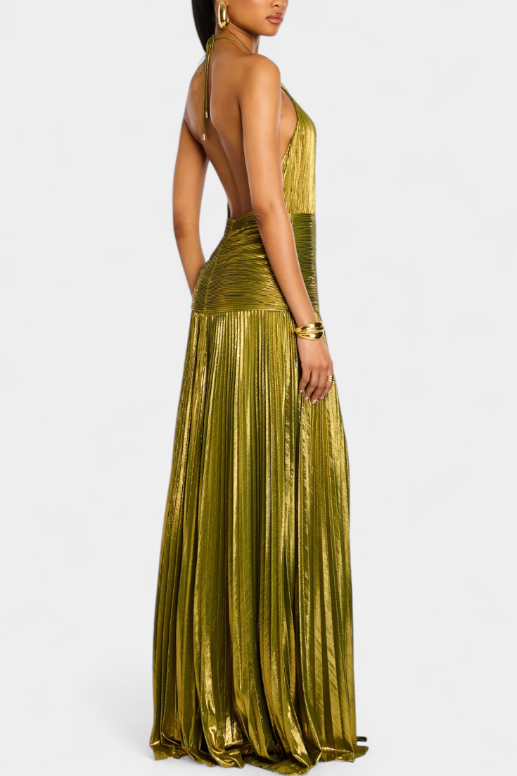 DELACROIX | Robe Maxi Éclat Doré