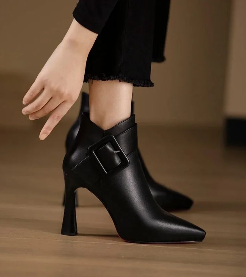 DELACROIX | Bottines Signature à Talon & Boucle Oversize