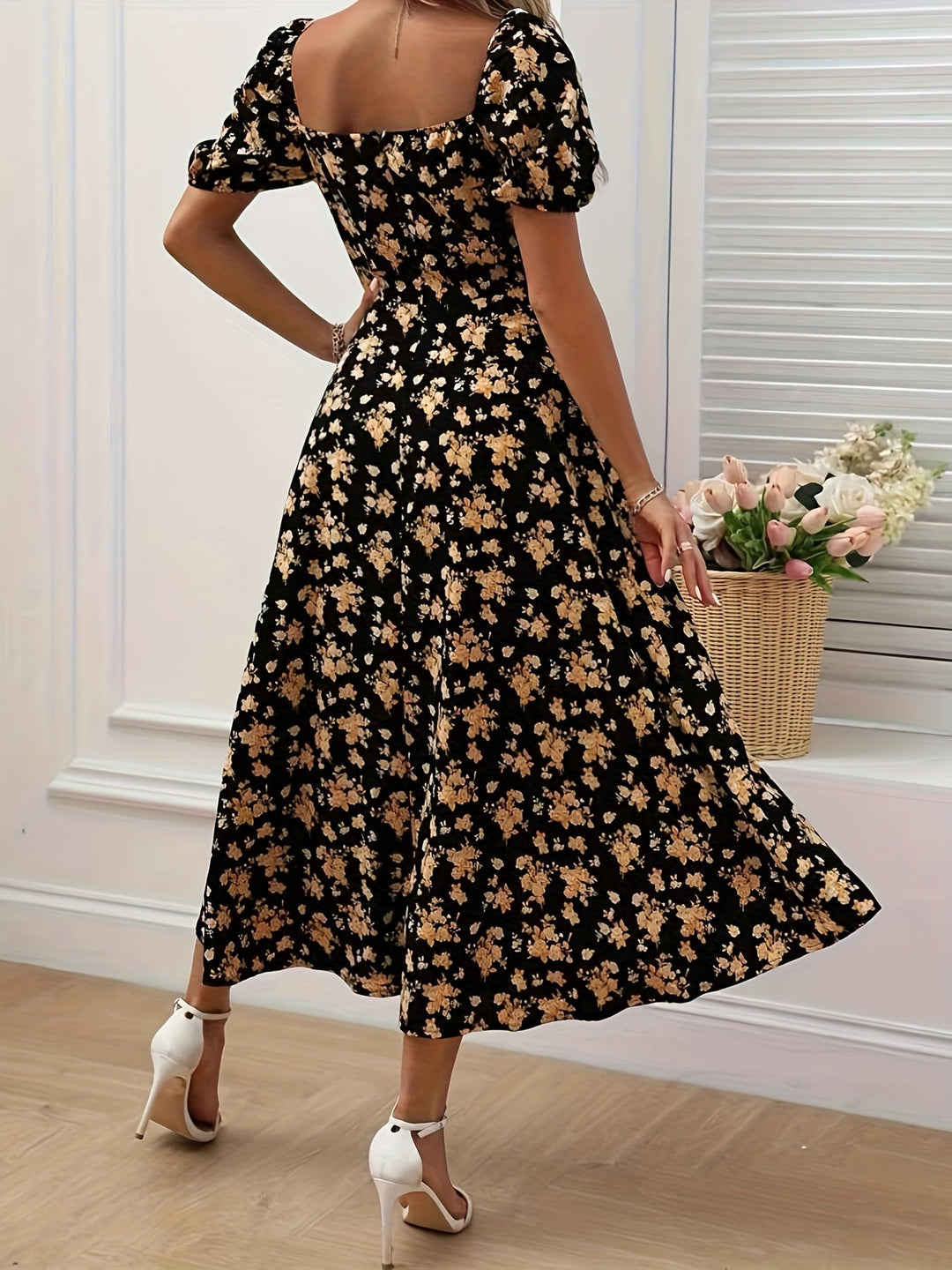DELACROIX | Robe Élégante Florale Chloé