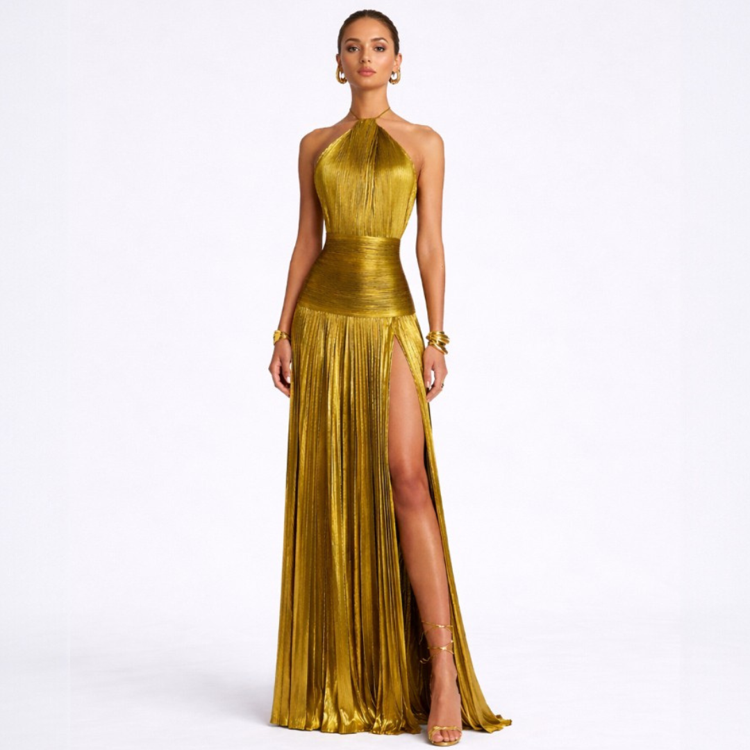 DELACROIX | Robe Maxi Éclat Doré